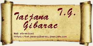 Tatjana Gibarac vizit kartica